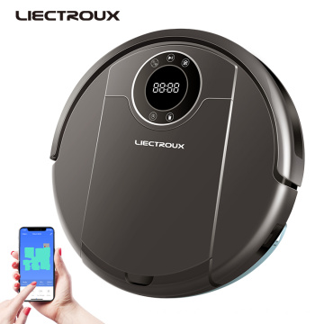 LIECTROUX ZK808 Mapa Navegação Controle Remoto Wifi App Controle Poderosa Sucção Grande Tanque de Água Robot Sweeper